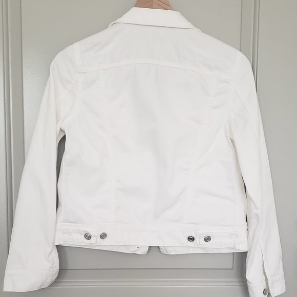 J. Crew White Denim Jacket in Size Small - Picture 2 of 3